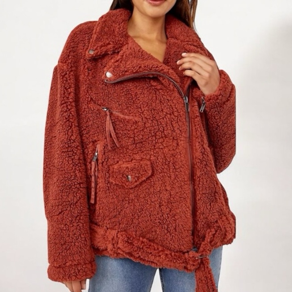 Free People So Cozy Slouchy Moto Jacket